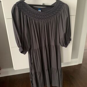 Old Navy Smocking Detailed Tiered Midi Dress